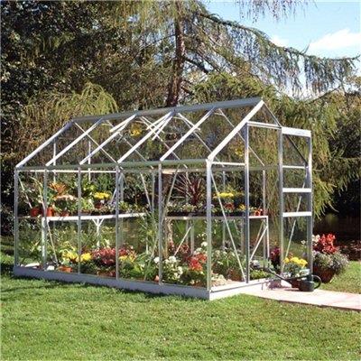 Halls Silver Aluminium Popular 10 x 6 Metal Greenhouse