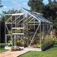 Halls Silver Aluminium Popular 8 x 6 Metal Greenhouse