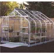 Halls Silver Aluminium Supreme 10 x 8 Double Door Toughened Glass