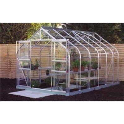 Halls Silver Aluminium Supreme 12 x 8 Double Door Toughened Glass