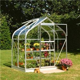 Halls Supreme 4x6 Greenhouse Silver Aliminium Toughened Glass