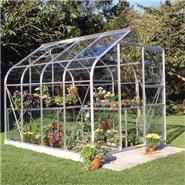 Halls Silver Aluminium Supreme 8 x 6 Metal Greenhouse