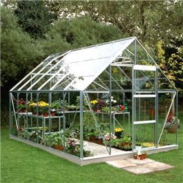 Halls Silver Aluminium Universal 12 x 8 Metal Greenhouse