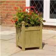 Gardman 17" Square Tan Wooden Planter