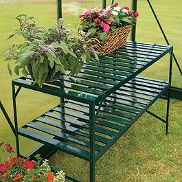 2 Tier Greenhouse Staging Shelving Staging