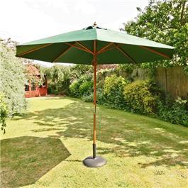 Sturdi 3m Hardwood Frame Garden Parasol - Green