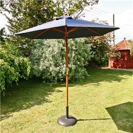 Sturdi Garden Parasol - 2m Hardwood Frame - Navy Blue