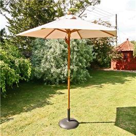 Sturdi Parasols 2m Hardwood Frame Garden Parasol Natural