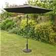 BillyOh 25m Black Sturdi Plus Aluminium Crank Tilt Garden Parasol