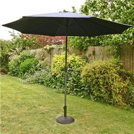 3m Sturdi Plus Aluminium Crank Garden Parasol - Navy Blue