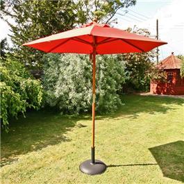 Sturdi Parasols - 2m Hardwood Frame Garden Parasol - Terracotta