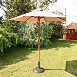 Sturdi Parasols - 2m Hardwood Frame Garden Parasol - Taupe