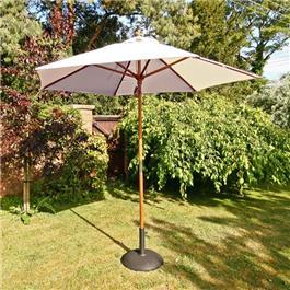 Sturdi 25m Hardwood Frame Garden Parasol Taupe