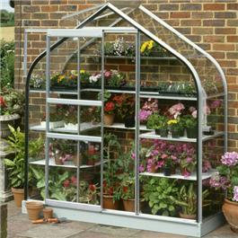 Halls Silver Aluminium Supreme 6 x 2 Metal Greenhouse