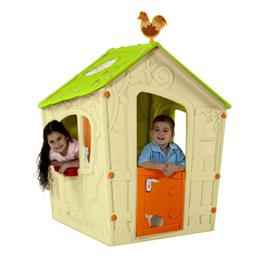 Keter Magic Cream and Green Childrens Plastic Playhouse