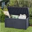 Keter Borneo Rattan Style 4 x 2 400 Garden Storage Box Anthracite