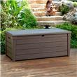 Keter Brightwood 5 x 2 Plastic Garden Storage Box with Seat - 455 Litre Capacity