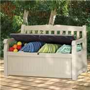 Keter Eden Plastic Garden Storage Bench Box - 265 Litre Capacity