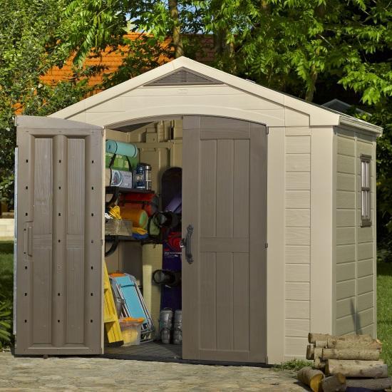 Keter Plastic Sheds - Factor 8 x 6 Plastic Garden Shed