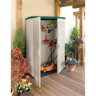 Keter Great Space High Plastic Garden Shed Garden Storage Unit 1190 ...