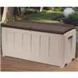 4 x 2 Brown - Keter Plastic Garden Storage Box with Seat - 340 Litre Capacity