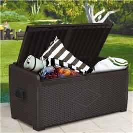 Keter Rattan Style Brown Garden Storage Box XL - 400 Litre Capacity