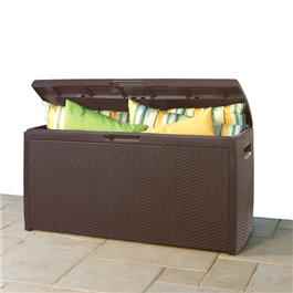 Keter Rattan Style Plastic Garden Storage Box - Cushion Box