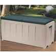 Keter Deluxe 4 x 2 Green Plastic Garden Storage Box with Seat - 340 Litre Capacity