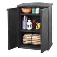 Keter Borneo Rattan Style 400L Garden Storage Box Anthracite