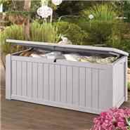 Keter Jumbo Plastic Garden Storage Box White  - 570 Litre Capacity