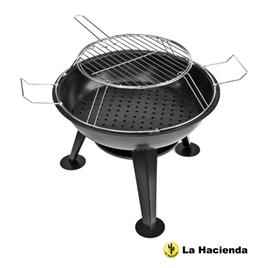 La Hacienda Portable Pizza Firepit Steel Firepit includes Grill