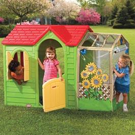 Little Tikes Garden Cottage Plastic Playhouse - Evergreen