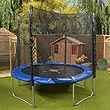 8ft Mad Dash Round Space Saver Trampoline with Enclosure & Cover