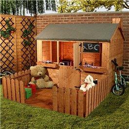 Wooden Playhouse Mad Dash Gingerbread 6' x 4'