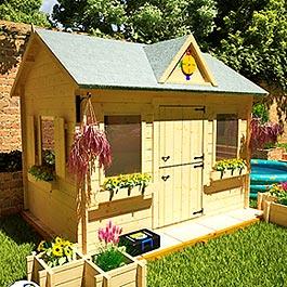 19mm Village Hall Cabin Playhouse Wooden Playhouse