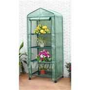 Nison 4 Tier Mini Greenhouse With PVC Cover & Wheels