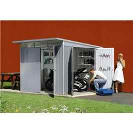 Trimetals Avantgarde X Large Metal Garden Shed 9 x 10 - Dark Grey