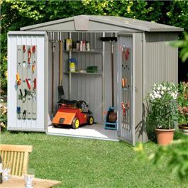 Biohort Europa 7 Metal Shed 3.16m x 3.00m Quartz Grey