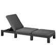 Allibert Daytona Outdoor Sun Lounger Graphite Grey Cushion