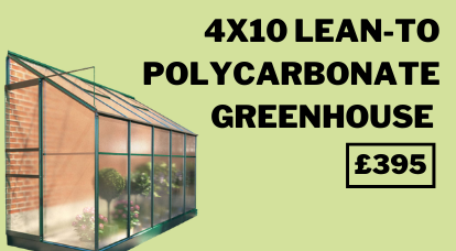 4x10 Polycarbonate Lean-To Greenhouse