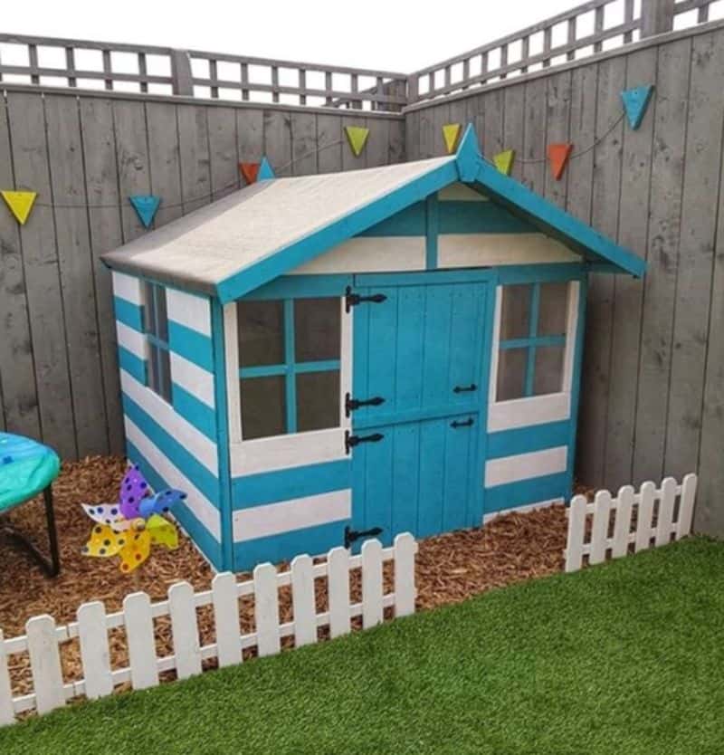 Young Girl Beach Cabin