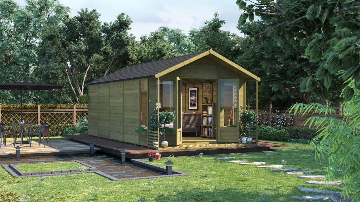 BillyOh Pressure-Treated Ivy Tongue and Groove Apex Summerhouse