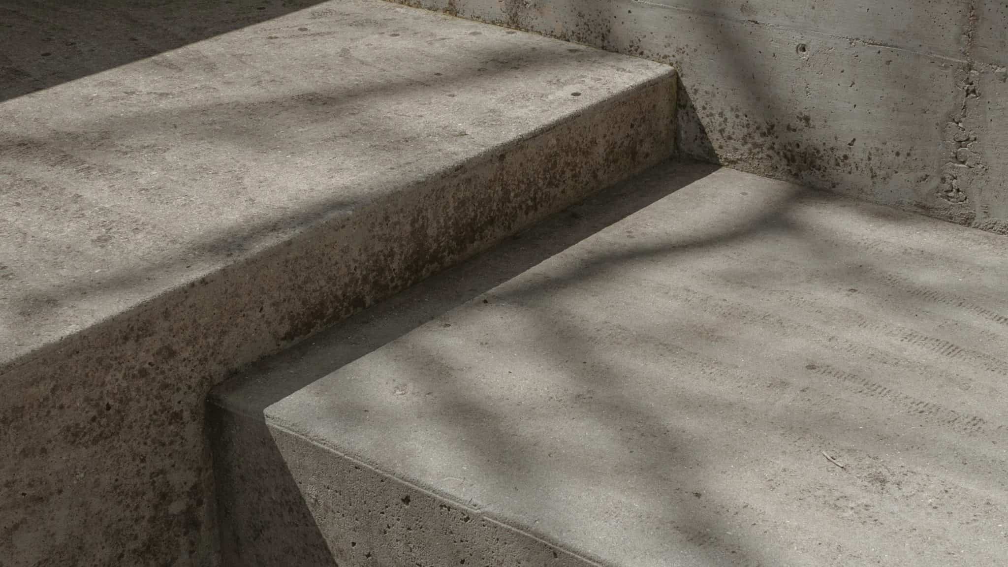 concrete steps with shadows on them