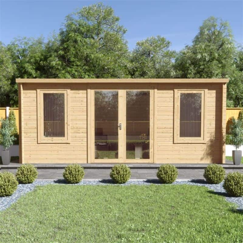 Create a log cabin gym by deciding on the size you want