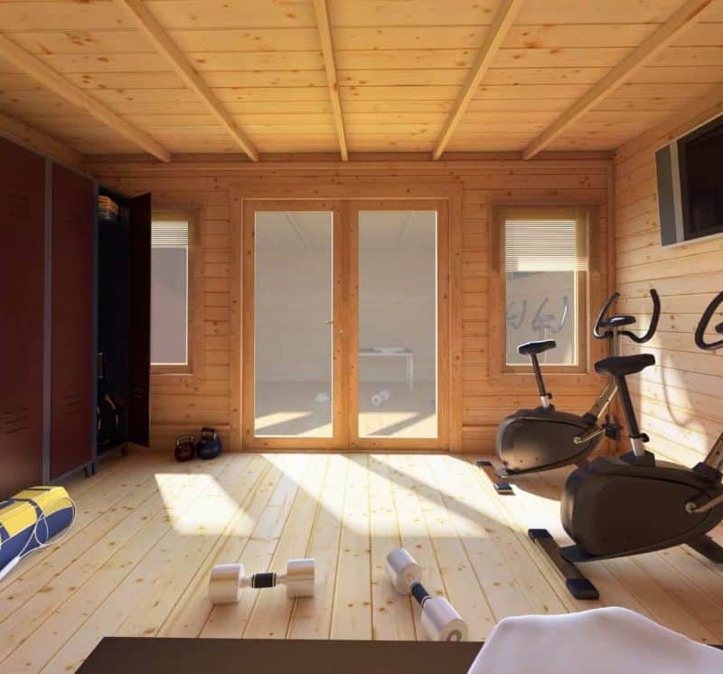 Decorate your log cabin gym