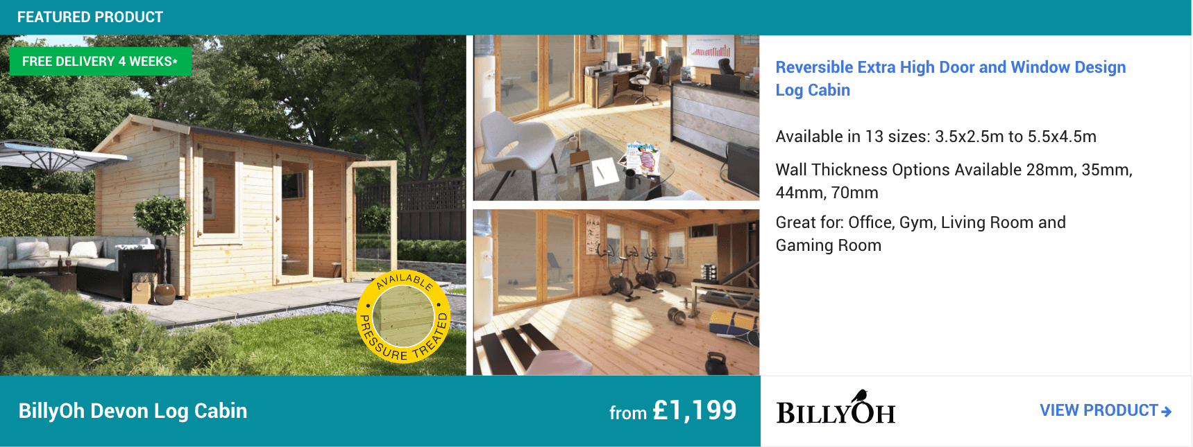 Log Cabins Garden Log cabins for Sale Garden Buildings Direct