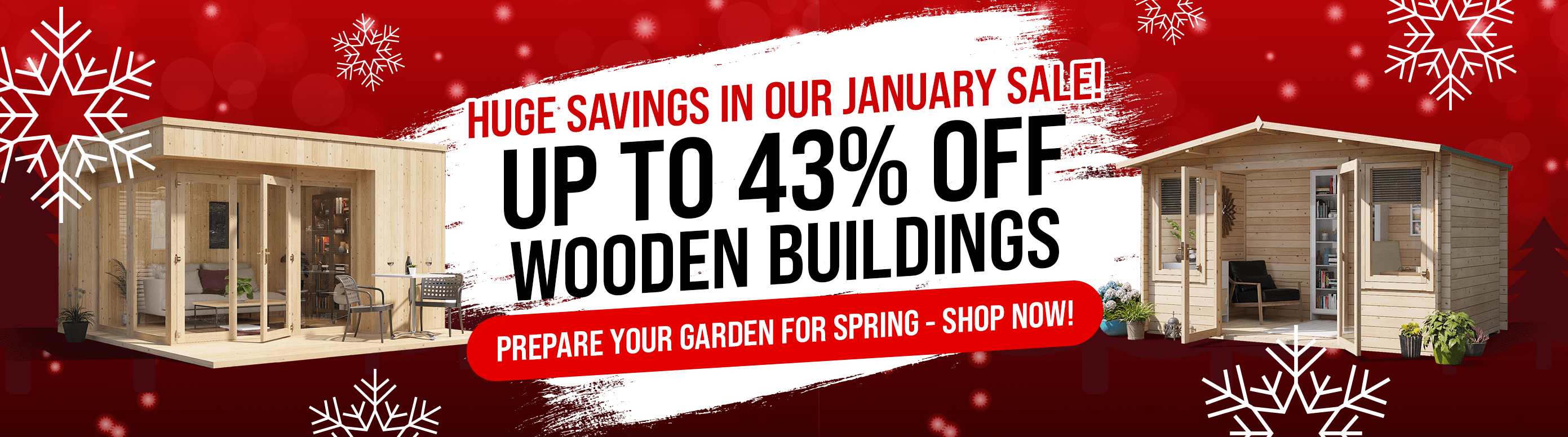 january sale up to 43% off wooden buildings