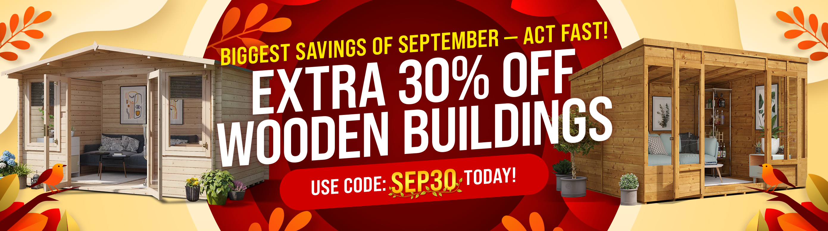 Extra 30% Off Wooden Buildings