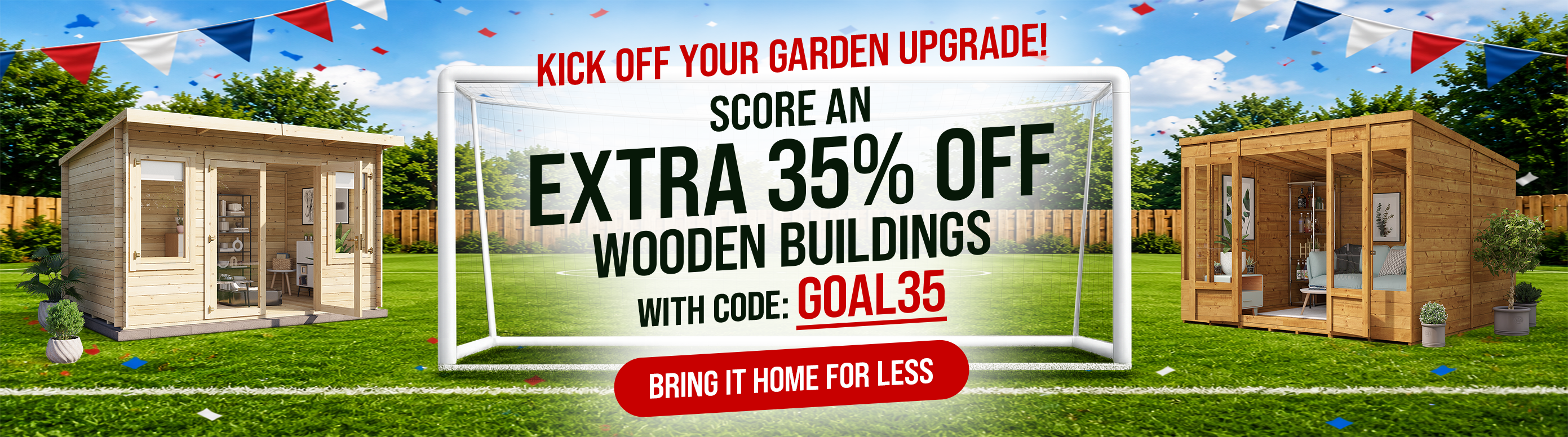 35% off wooden buildings