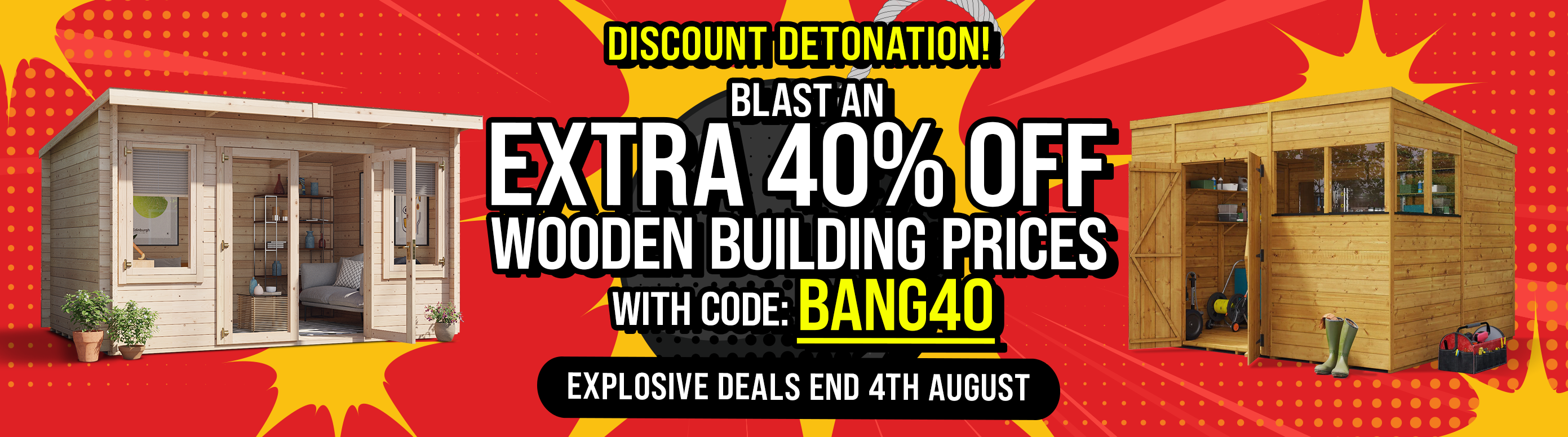 extra 40% off wooden buildings with code bang40
